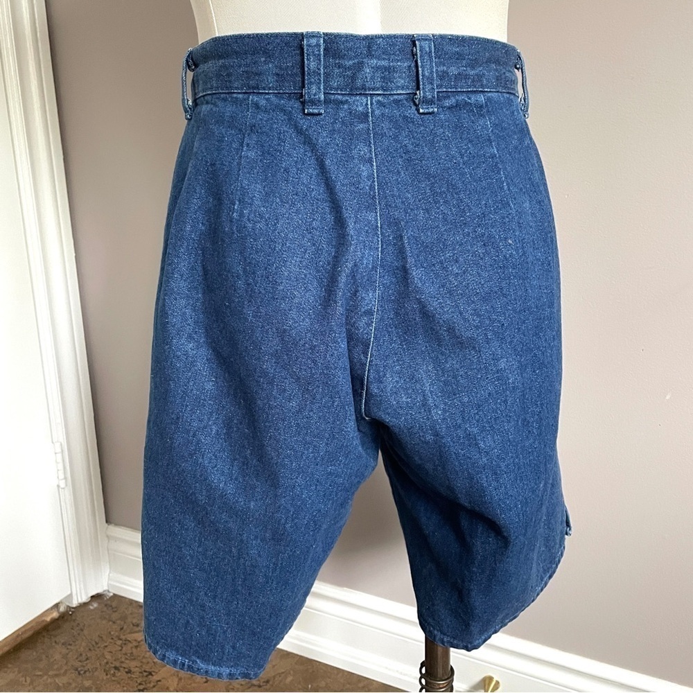 Vintage High-rise 10" Denim Walking Shorts - S/M, ~28" Waist 🇨🇦 - Picture 9 of 11